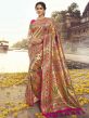 Rani Pink Colour Banarasi Silk Women Saree.