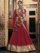Red Colour Net Fabric Bridesmaid Lehenga Choli.