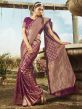 Purple Colour Banarasi Silk Fabric Designer Saree.