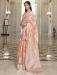 Silk Designer Saree Peach Colour.