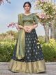 Banarasi Silk Green Lehenga With Choli