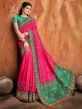 Pink Colour Satin Fabric Party Wear Saree.