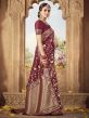 Maroon Colour Banarasi Silk Saree.