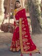 Red Colour Silk Designer Bridal Saree.