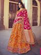 Orange Colour Banglori Silk Fabric Wedding Lehenga Choli.