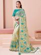 Cream Colour Brasso Fabric Women Saree.