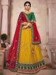 Mustard Yellow Colour Silk Lehenga Choli.