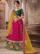 Silk Fabric Wedding Lehenga Choli Red Colour.