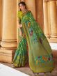 Green Colour Silk Fabric Traditional Saree.