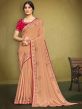 Rust Colour Silk Fabric Saree in Zari,Embroidery Work.