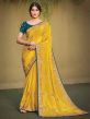 Yellow Colour Silk Fabric Saree in Zari,Embroidery Work.