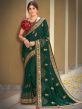 Green Colour Silk Fabric Saree.
