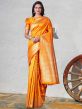 Mustard Yellow Colour Silk Saree.