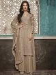 Beige Colour Georgette Fabric Sharara Salwar Suit.