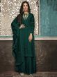 Dark Green Colour Party Wear Sharara Salwar Suit.