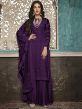 Purple Colour Party Wear Sharara Salwar Suit.