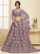 Purple Colour Party Wear Lehenga Choli in Net Fabric.