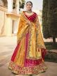 Women's Fuchsia & Georgette Fabric Pretty Unstitched Lehenga Choli