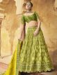 Women's Fuchsia & Georgette Fabric Pretty Unstitched Lehenga Choli