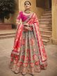 Women's Fuchsia & Georgette Fabric Pretty Unstitched Lehenga Choli