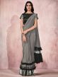Grey Colour Party Wear Saree in Lycra Fabric.