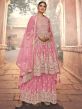 Pink Colour Net Fabric Women Salwar Suit.