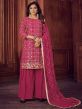 Pink Colour Palazzo Salwar Suit in Georgette Fabric.