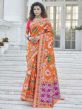 Orange Colour Patola Silk Saree.