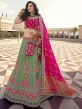 Green Colour Designer Lehenga Choli in Fancy Fabric.