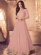 Peach Colour Anarkali Suit in Georgette Fabric