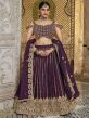 Wine Colour Women Lehenga Choli in Georgette Fabric.