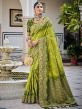 Green Colour Banarasi Silk Fabric Designer Saree.