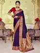 Purple Colour Banarasi Silk Fabric Designer Saree.