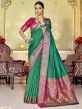 Green Colour Banarasi Silk Fabric Designer Saree.