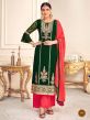 Green Colour Designer Palazzo Salwar Suit.