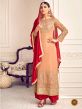 Women Salwar Suit Beige Colour in Georgette Fabric.