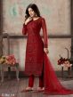 Maroon Colour Net,Shantoon Fabric Salwar Kameez.