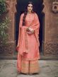 Peach Colour Indian Designer Salwar Suit.