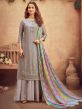 Chiffon Fabric Salwar Kameez in Grey Colour.