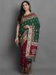 Maroon,Green Colour Silk Designer Saree.