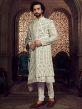 Silk Fabric Groom Sherwani Pista Green Colour.