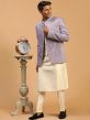 White Party Wear Kurta Pajama With Jacket