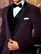 Purple Designer Mens Tuxedo Set In Velvet