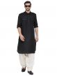 Black Party Wear Kurta With Pathani Salwar