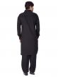 Black Readymade Pathani Style Kurta Pajama