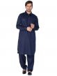 Blue Party Wear Kurta With Pathani Salwar