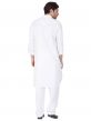 White Casual Wear Kurta With Pathani Salwar