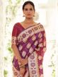 Magenta Zari Woven Festive Saree In Silk