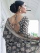 Grey Party Wear Chikankari Saree