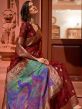 Brown Zari Woven Traditional Silk Saree